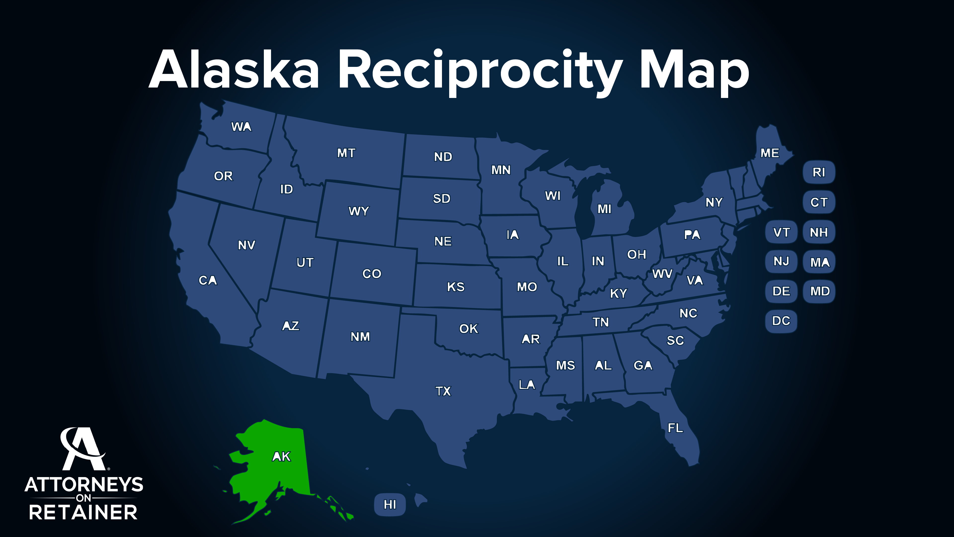Alaska Reciprocity Map