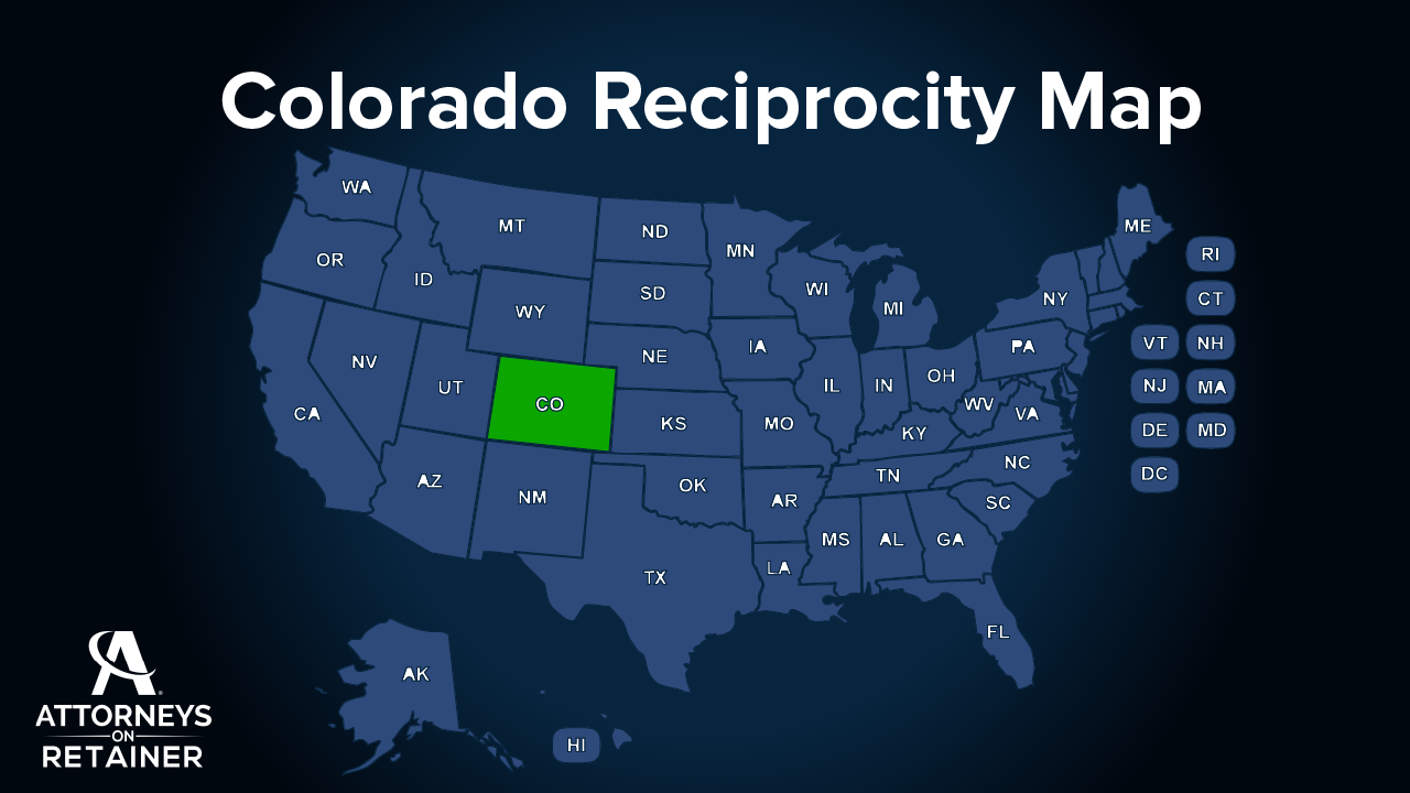 Colorado Reciprocity Map
